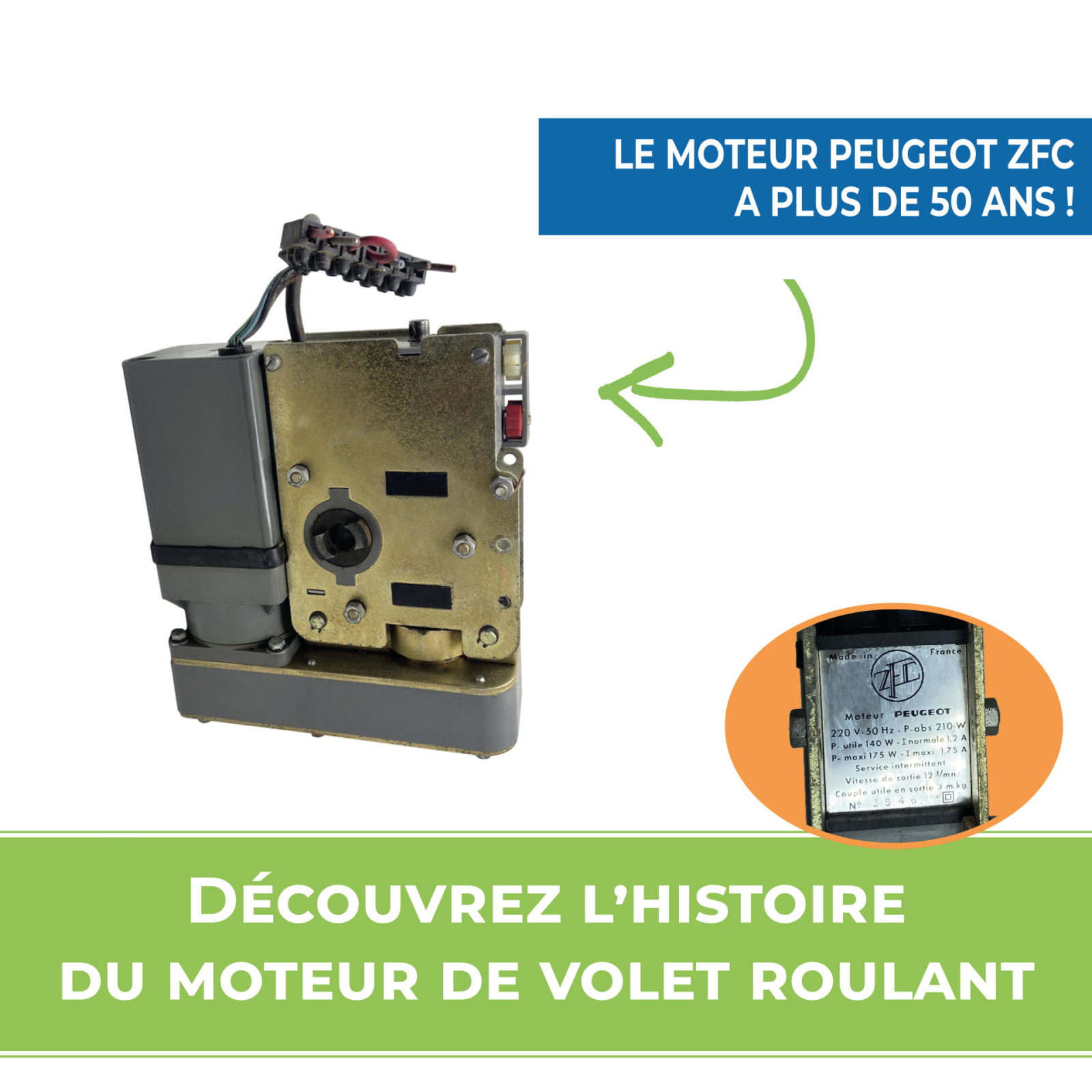 Le moteur de volet a 50 ans