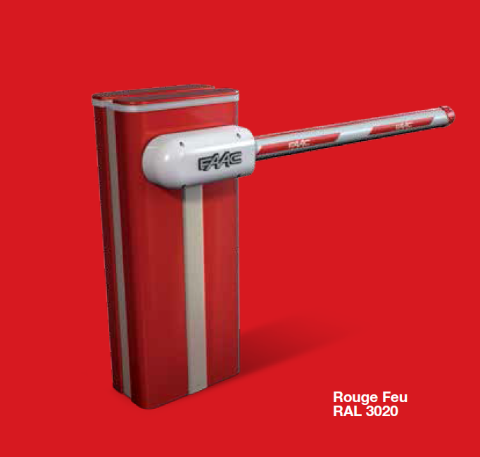 Coffre rouge feu RAL 3020 pour la barrière automatique B680H